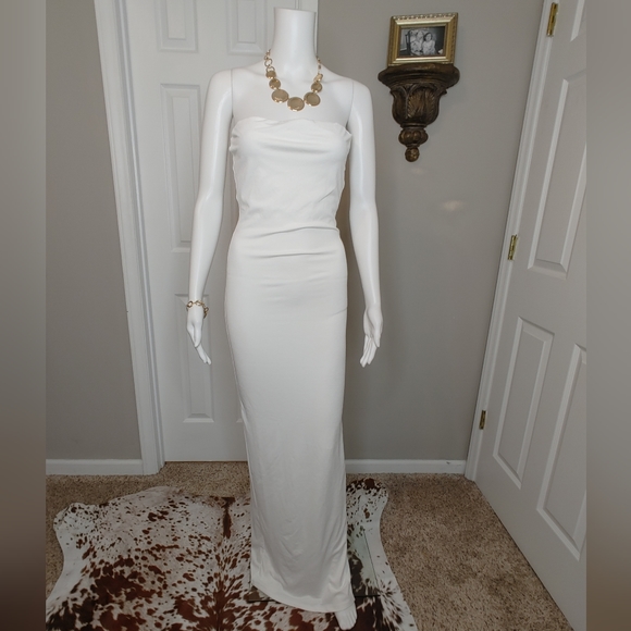 NAKED WARDROBE: THE NW TUBE DRESS, WHITE L - Picture 4 of 16